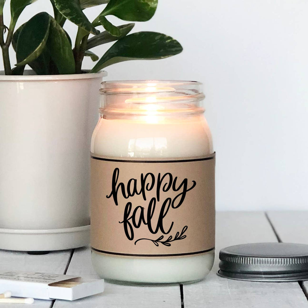 Happy Fall |  Spiced Cider Scented Holiday Candle