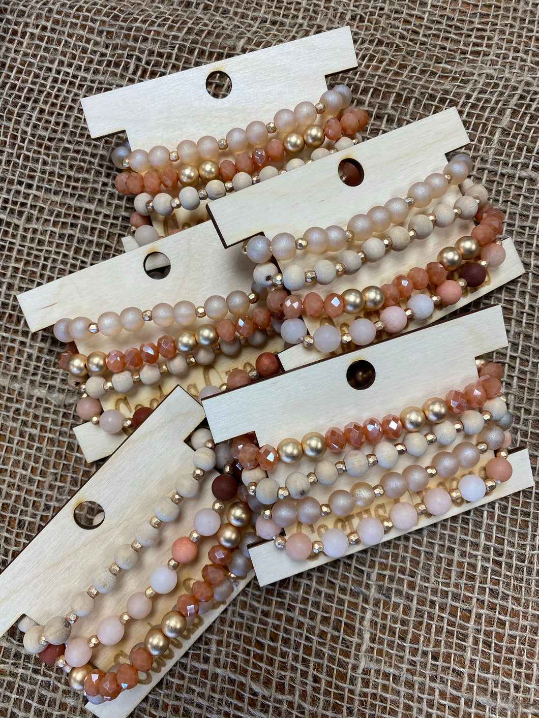 Peach Stretch Bracelet Set