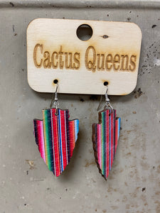 Serape Arrowhead Earrings