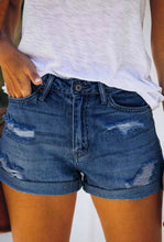 Load image into Gallery viewer, CUFFED DENIM SHORTS
