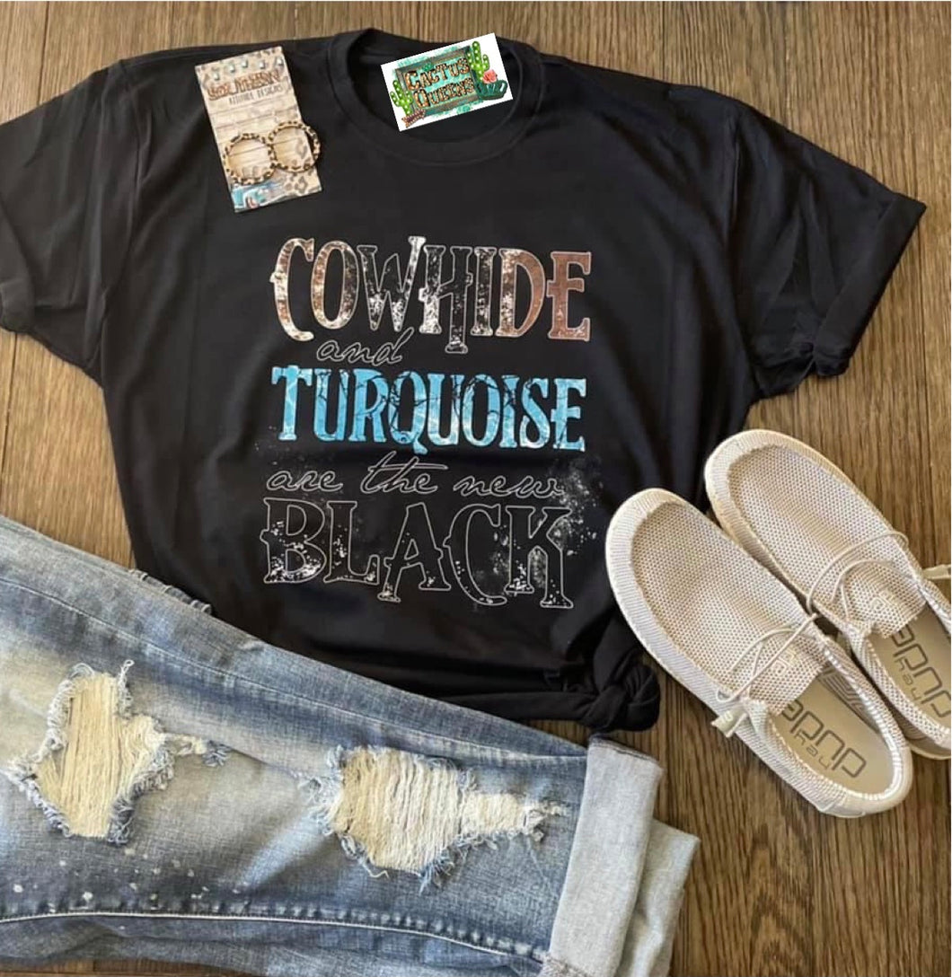 Cowhide & Turquoise