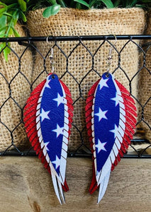 Patriotic Stacked Feathers
