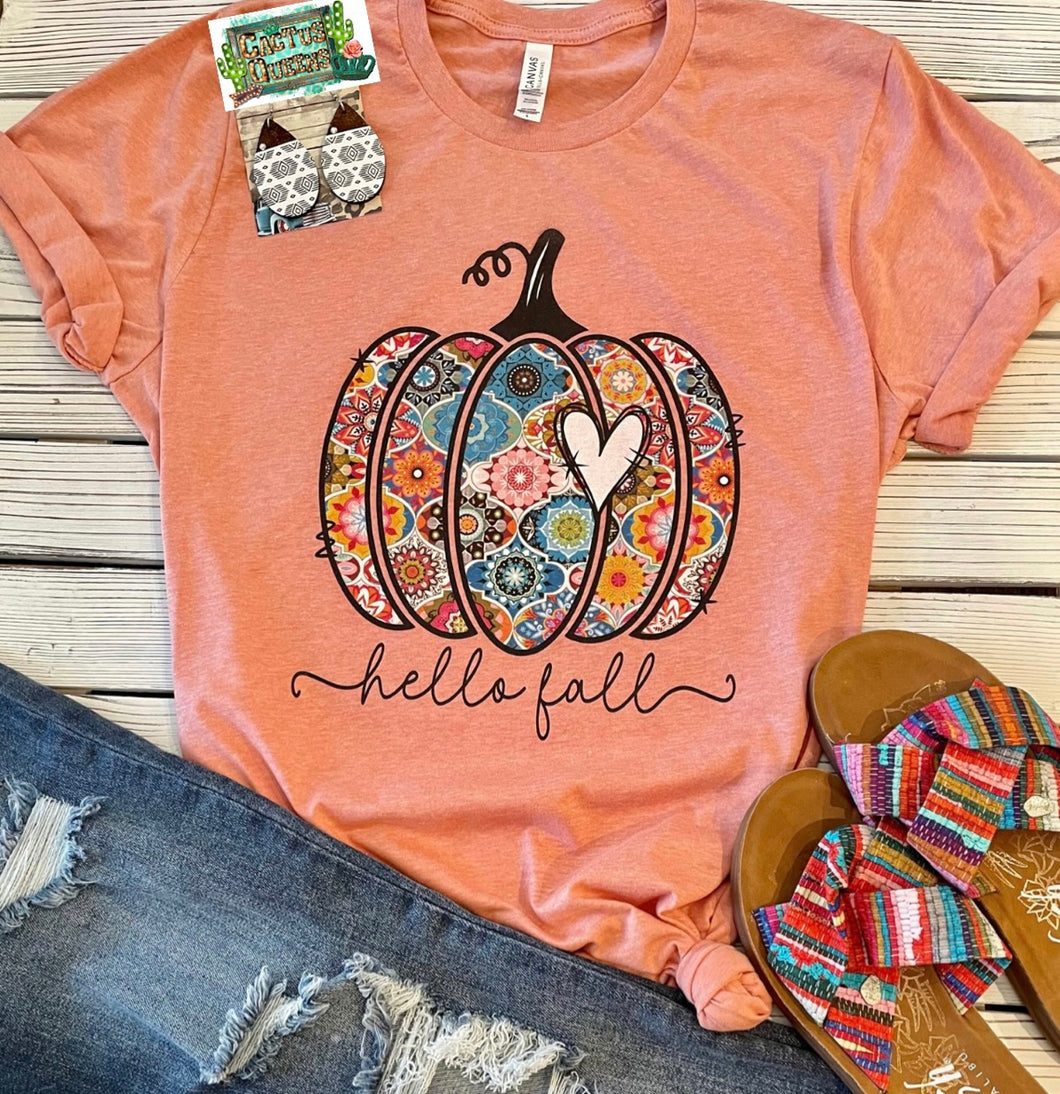 Hello Fall Pumpkin Tee